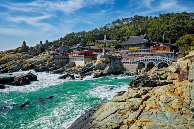 Busan city and coast atmosphere