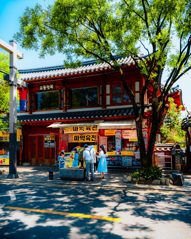 Hanok area in Jeonju
