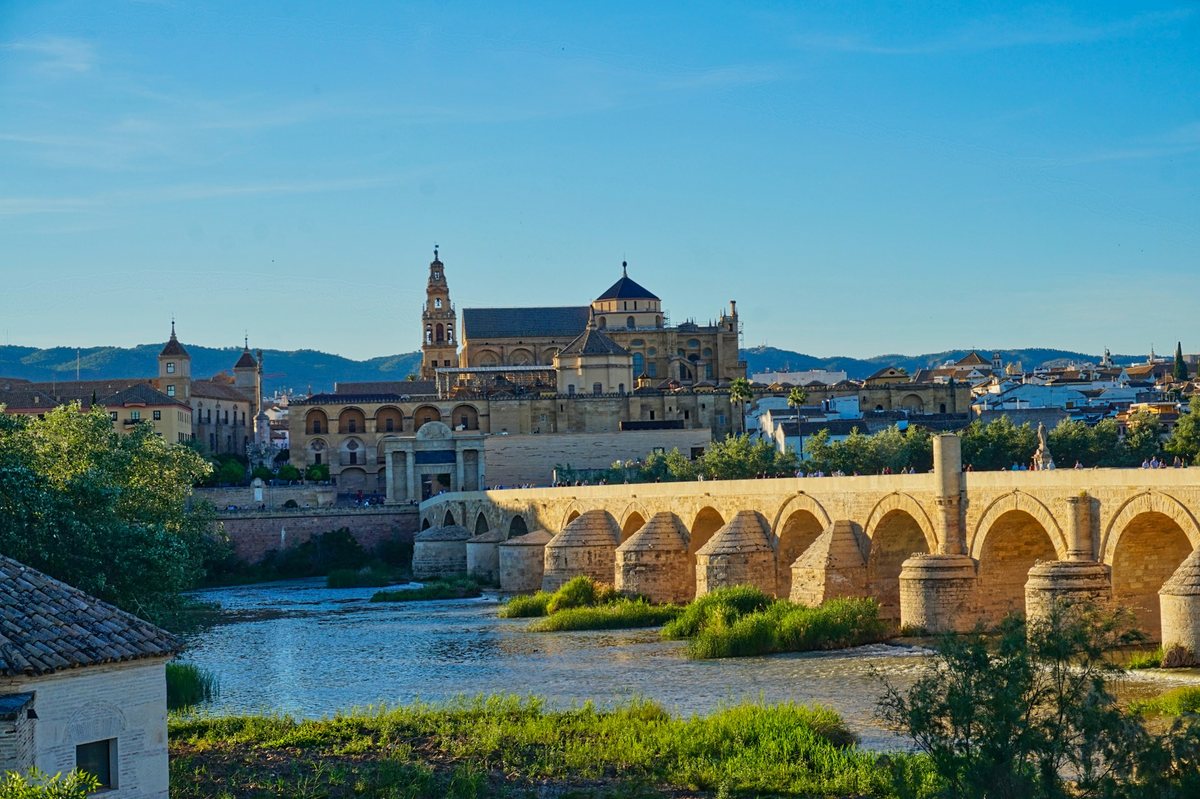 Roman Bridge on the Guadalquivir River leading to the Mosque-Cathedral of Córdoba