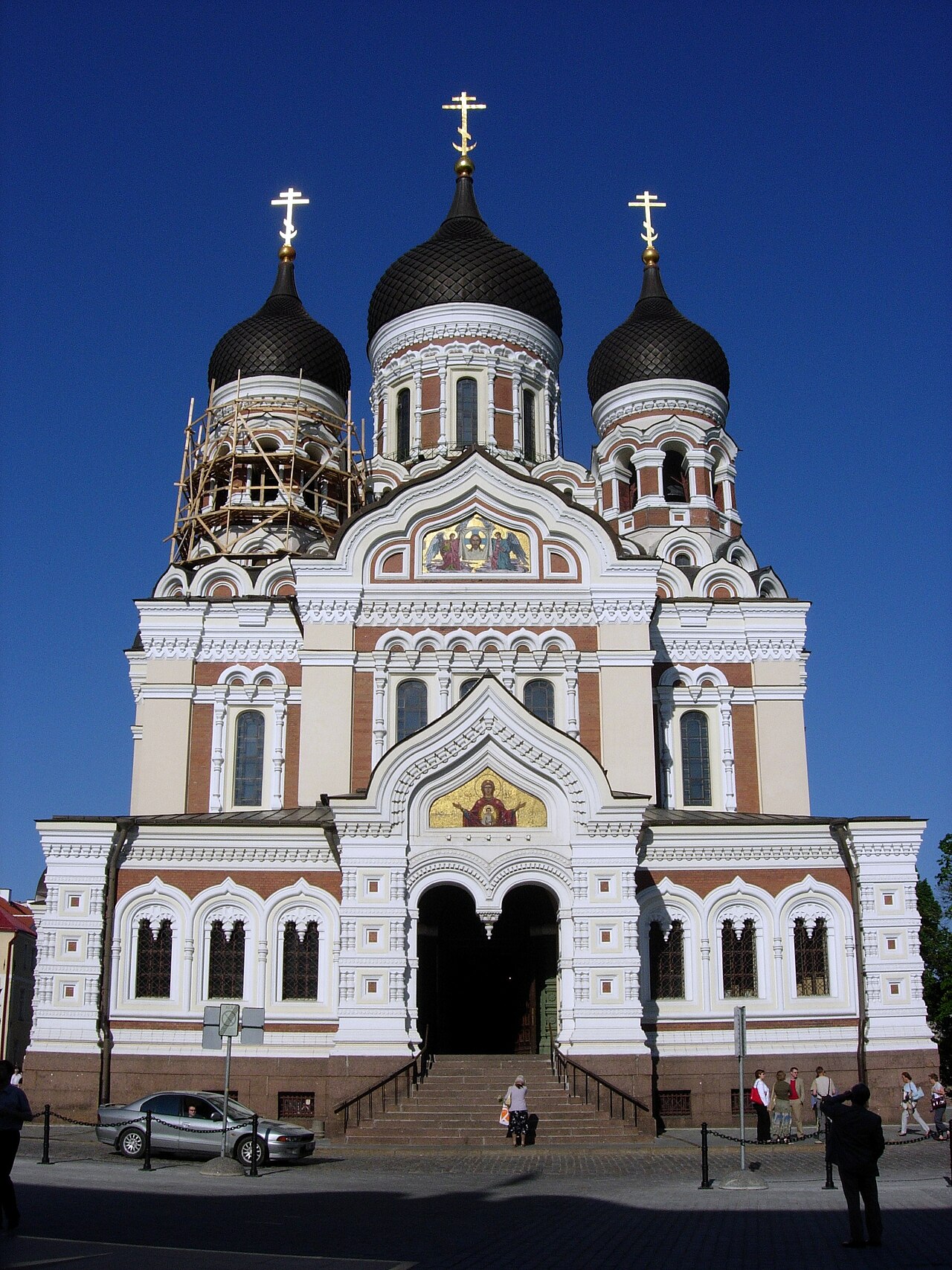 Alexander Nevsky Cathedral in Tallinn with onion domes