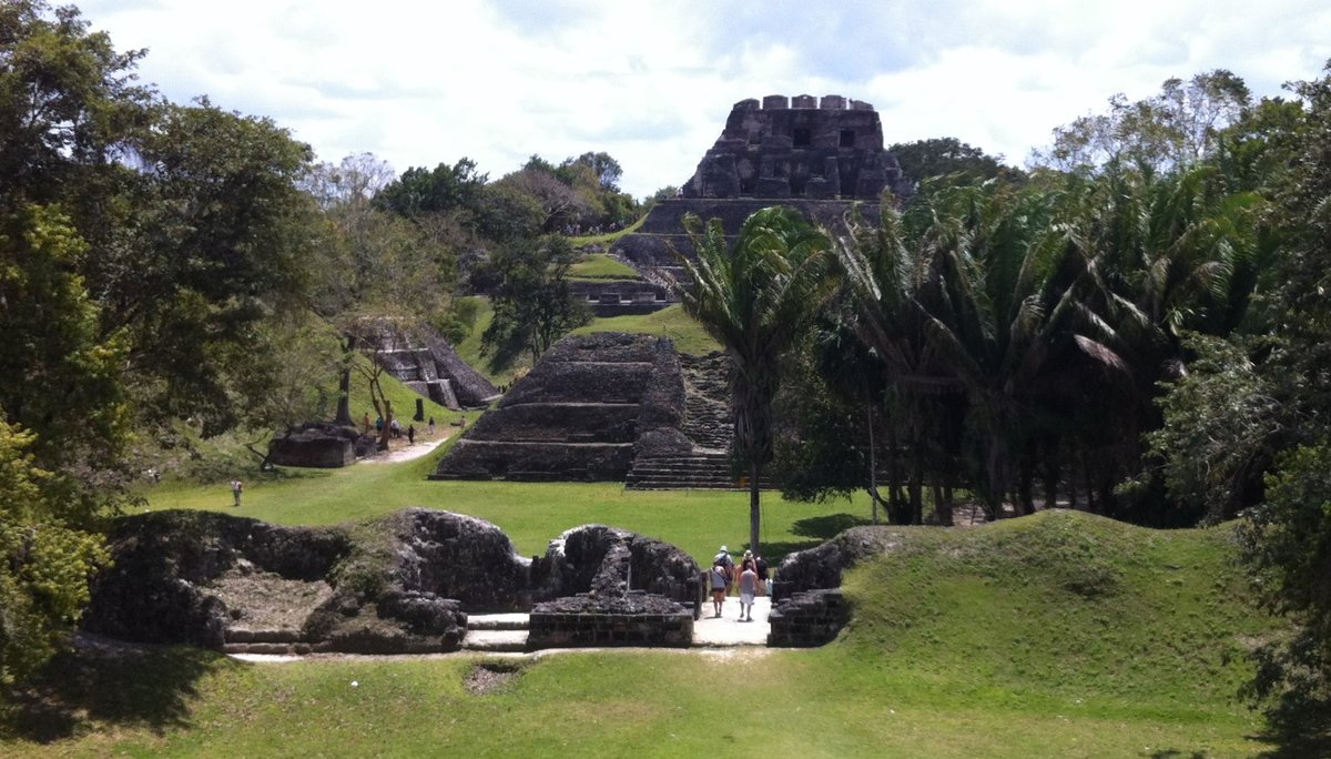 El Castillo and the surrounding Maya site at Xunantunich, Belize