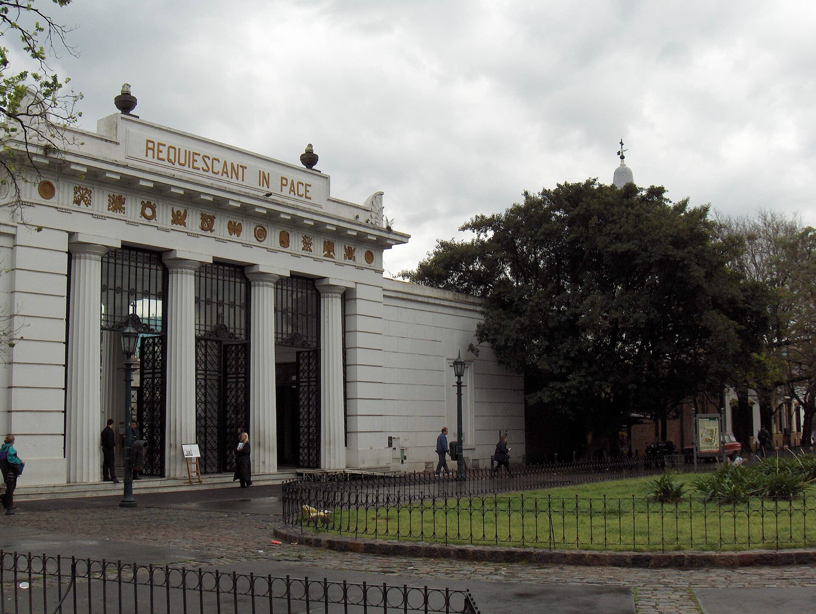 Elaborate mausoleums and tree-lined paths inside Recoleta Cemetery in Buenos Aires