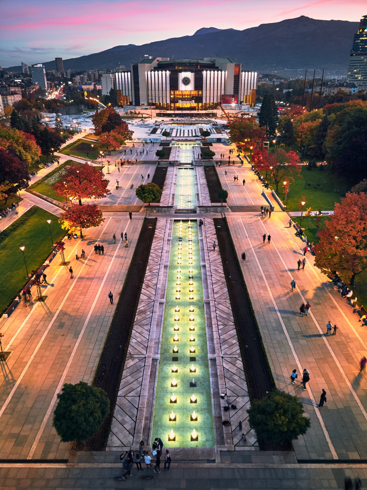 National Palace of Culture in Sofia with its distinctive modern facade
