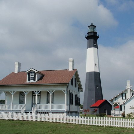 Tybee Island Light Station with keeper’s house and picket fence