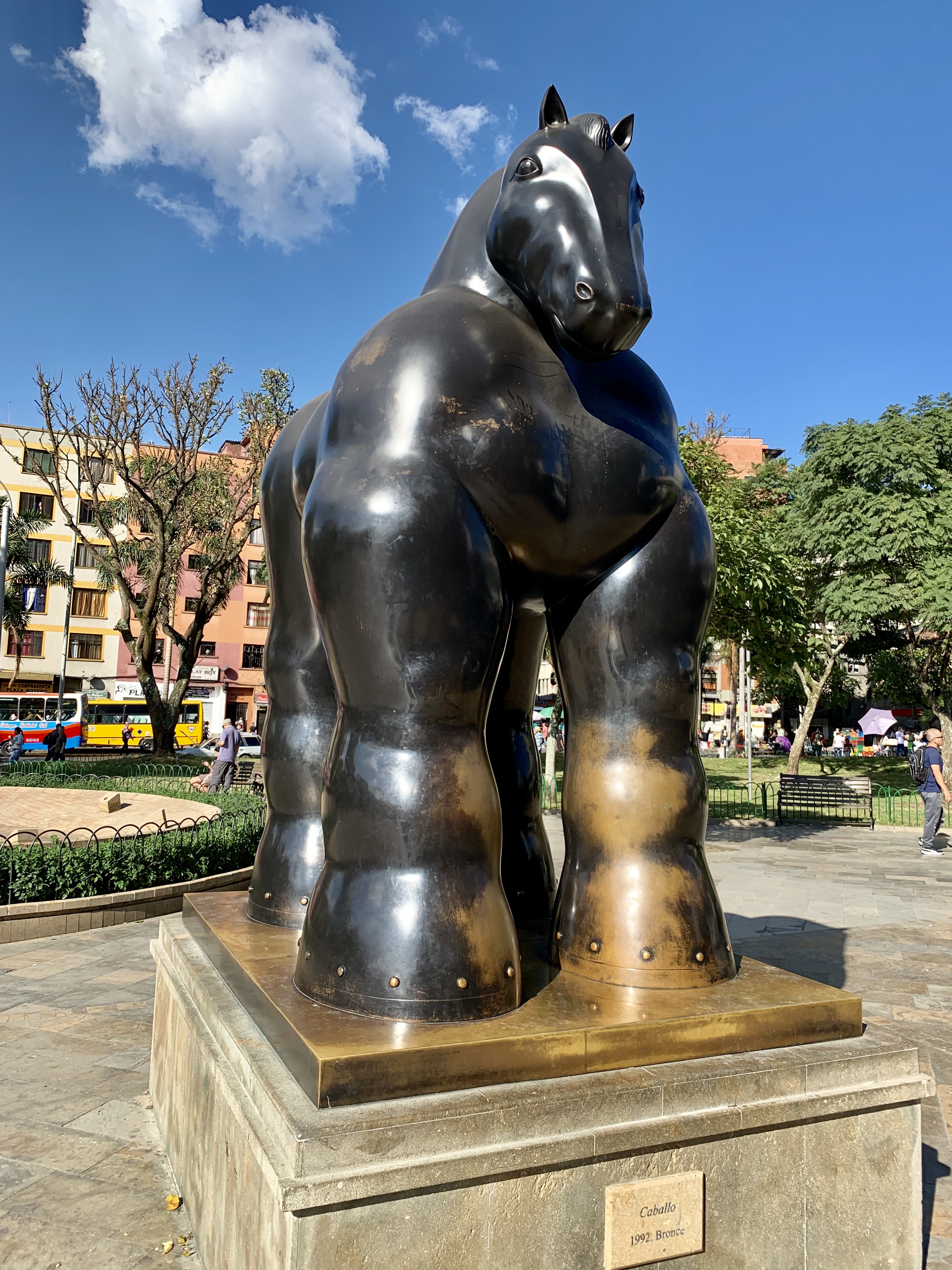 Large bronze Botero sculptures in Plaza Botero, Medellín, Colombia