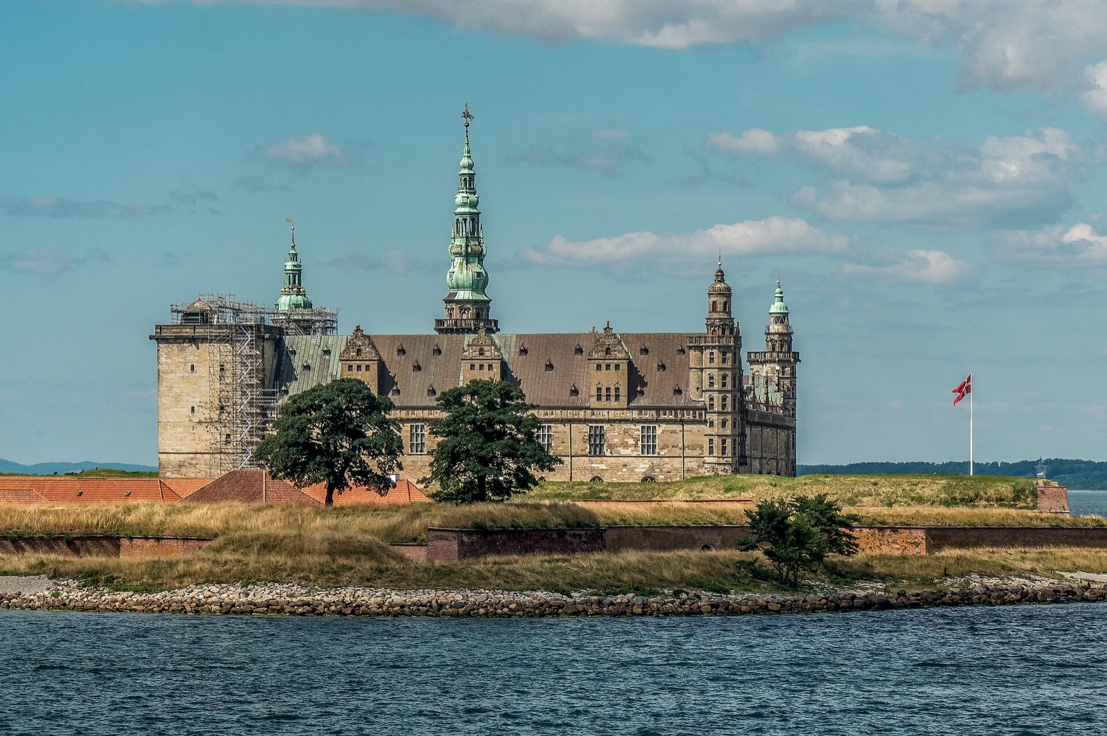 Kronborg Castle overlooking the Øresund at Helsingør