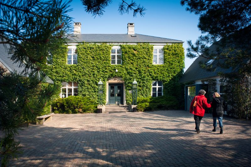 Main entrance of the Louisiana Museum of Modern Art in Humlebæk