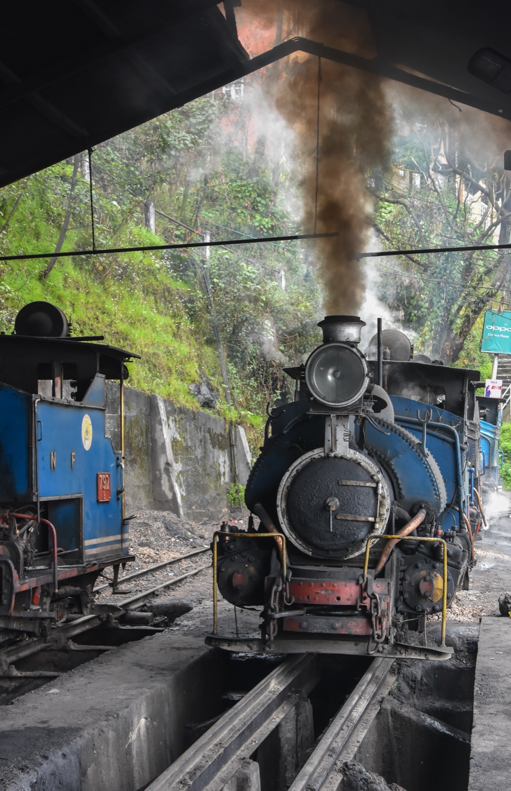 Darjeeling Himalayan Railway toy train winding through the hills