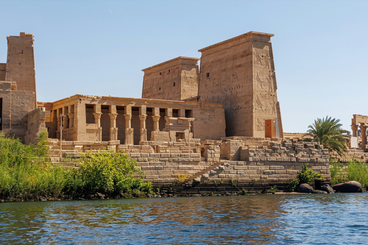 Philae Temple on its island in the Nile near Aswan