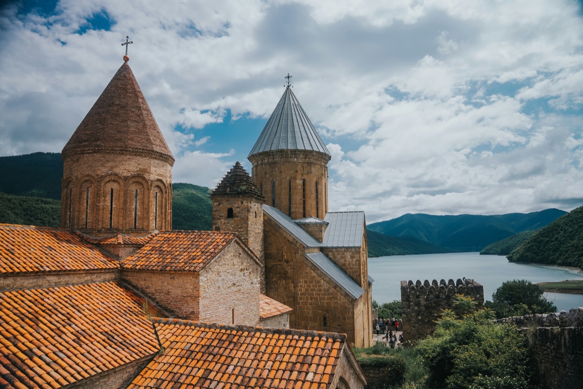 Ananuri Fortress overlooking Zhinvali Reservoir
