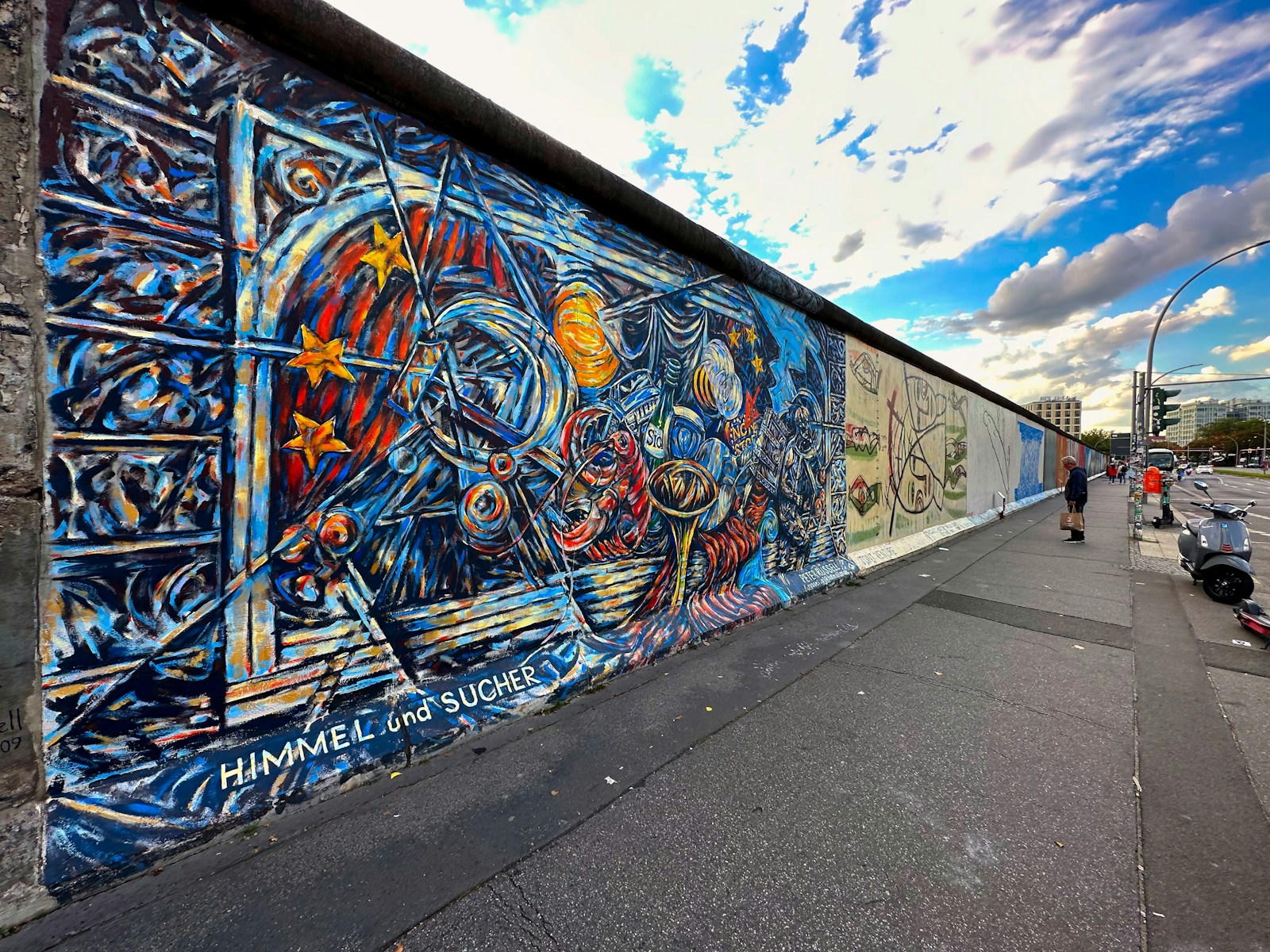 East Side Gallery murals on a preserved section of the Berlin Wall