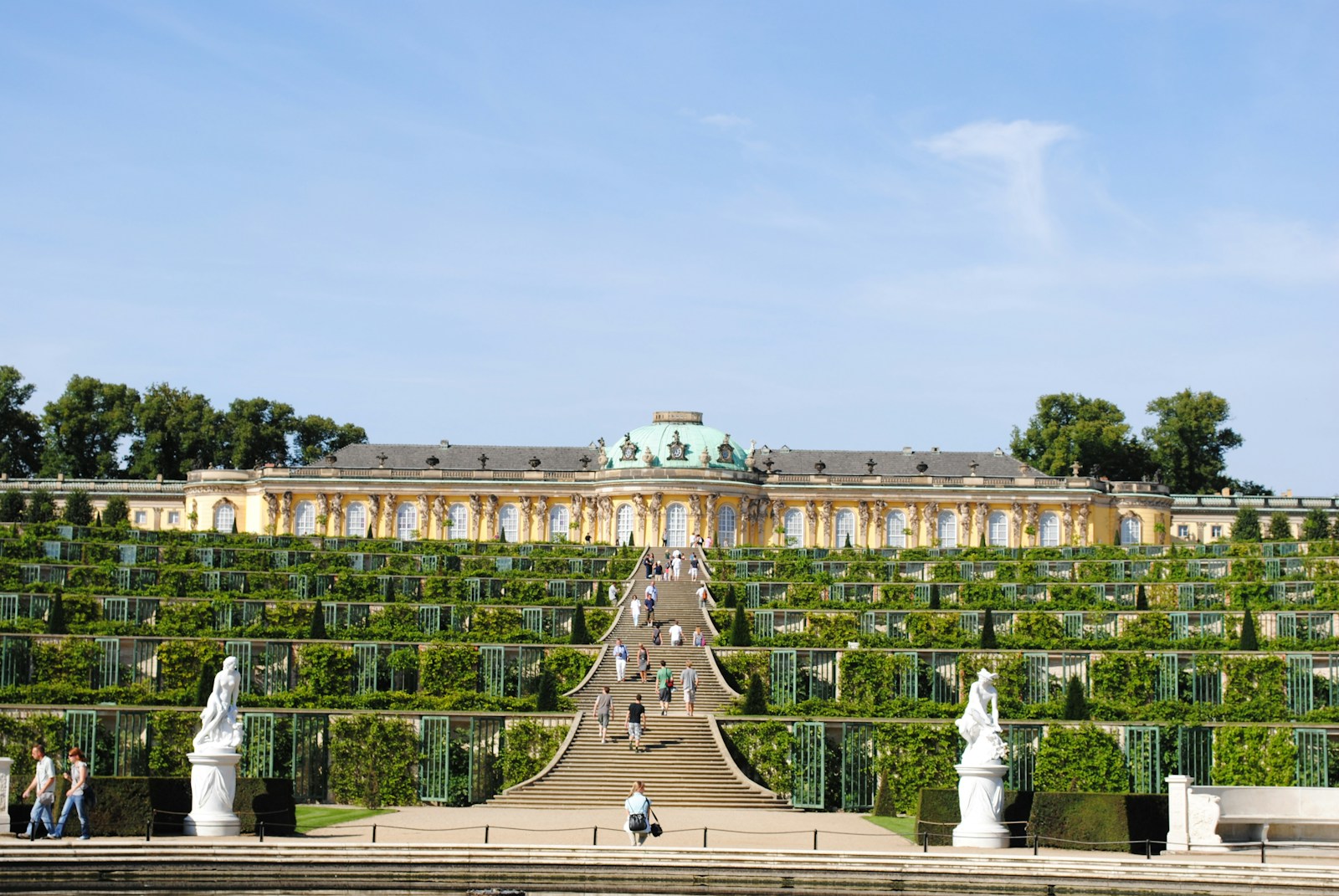 Sanssouci Palace and gardens in Potsdam
