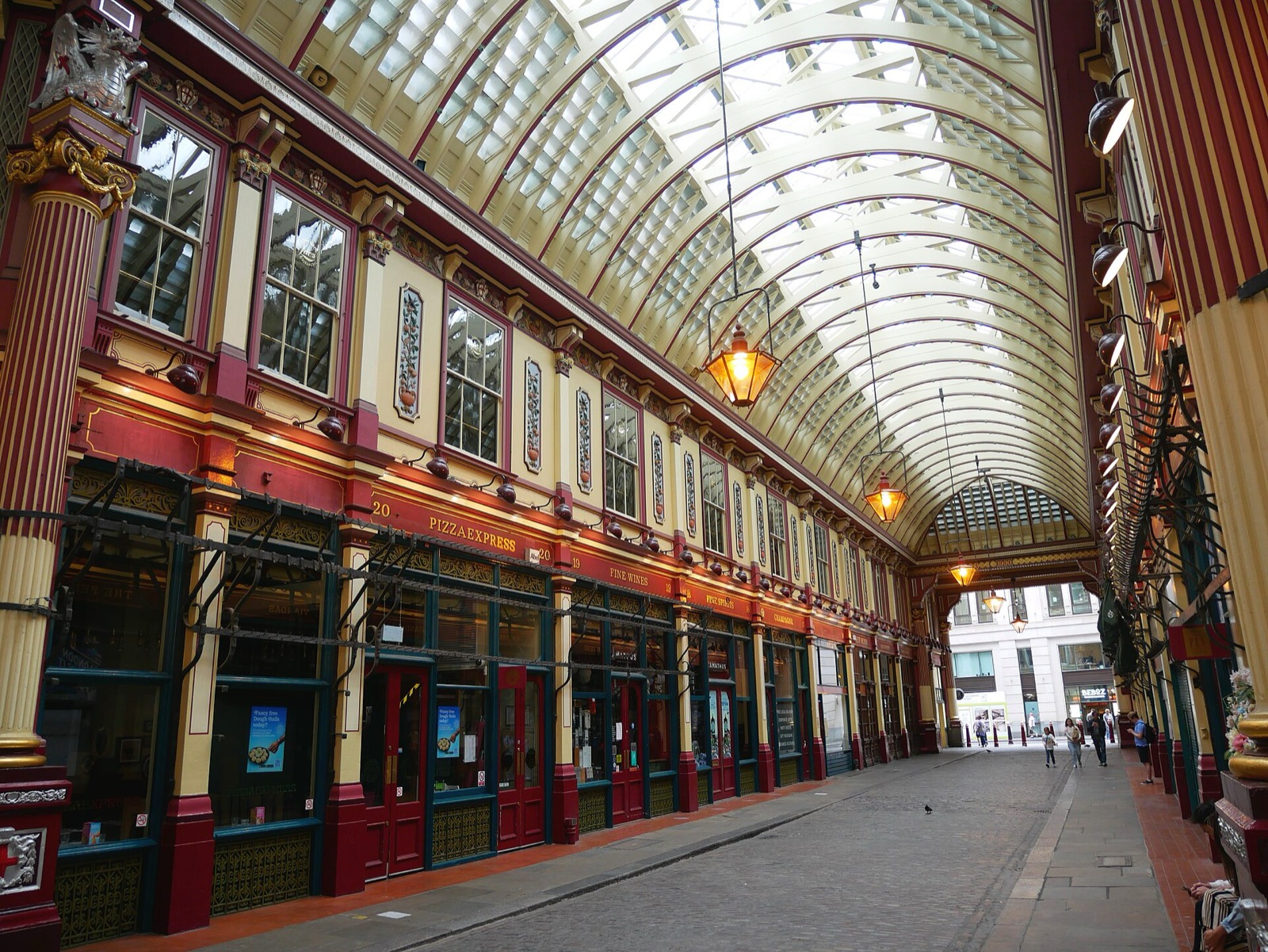 Victorian arcades of Leadenhall Market in London, a Harry Potter Diagon Alley filming location