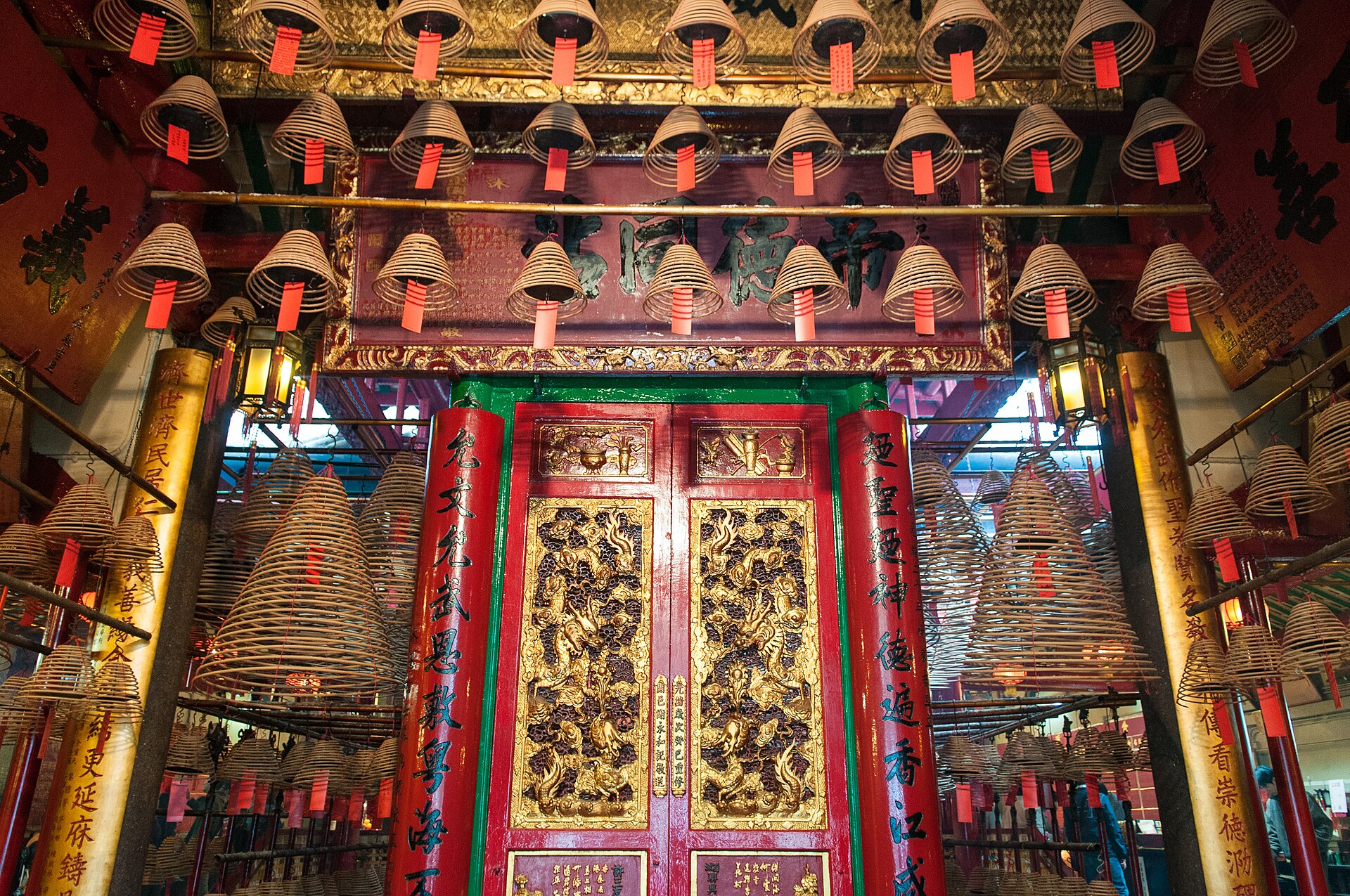 Man Mo Temple on Hollywood Road in Sheung Wan, Hong Kong