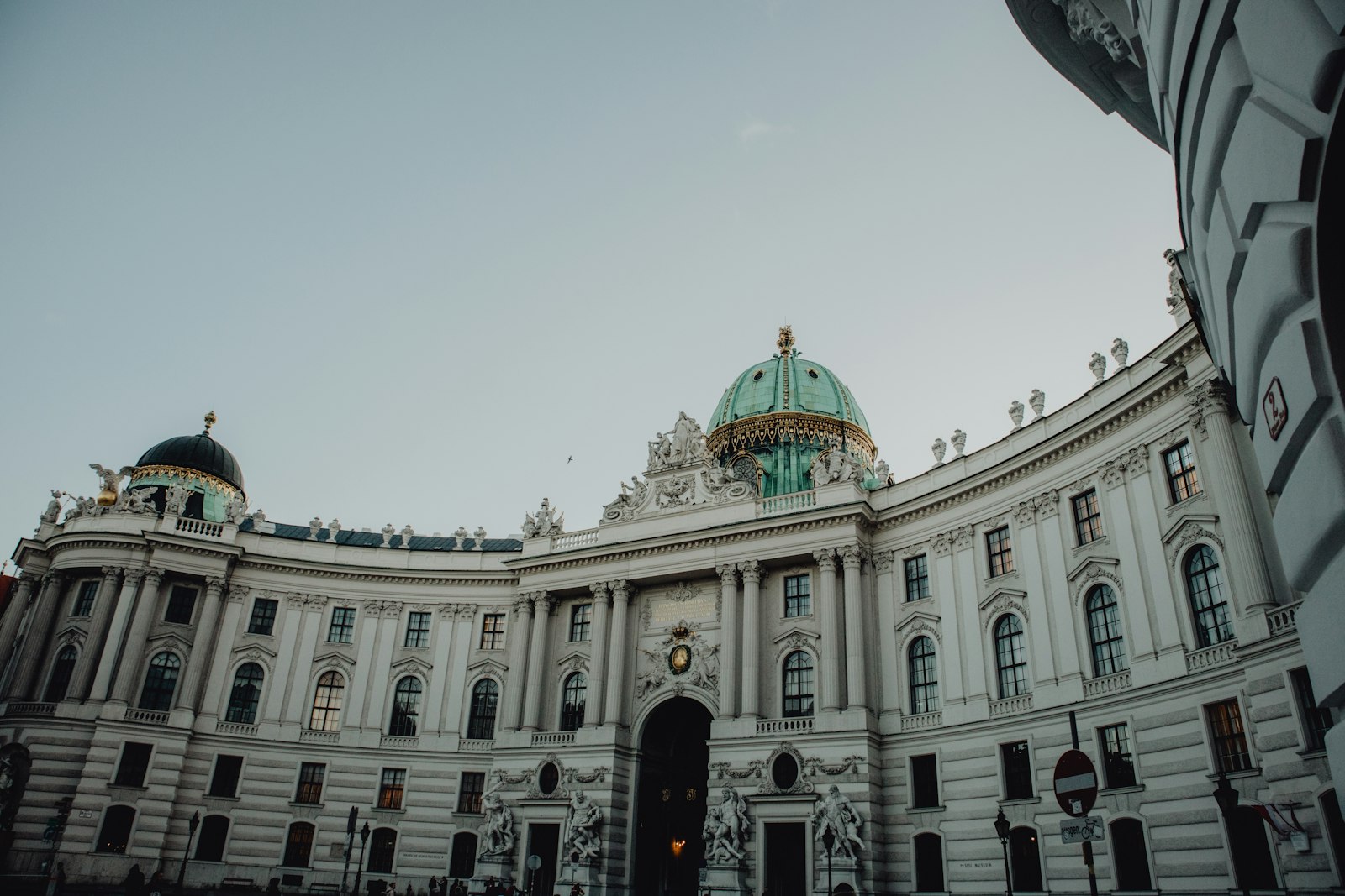 Hofburg Palace in Vienna with Baroque architecture and green domes