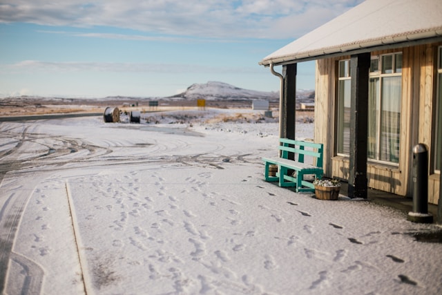 Roadside cafe stop during Iceland winter travel
