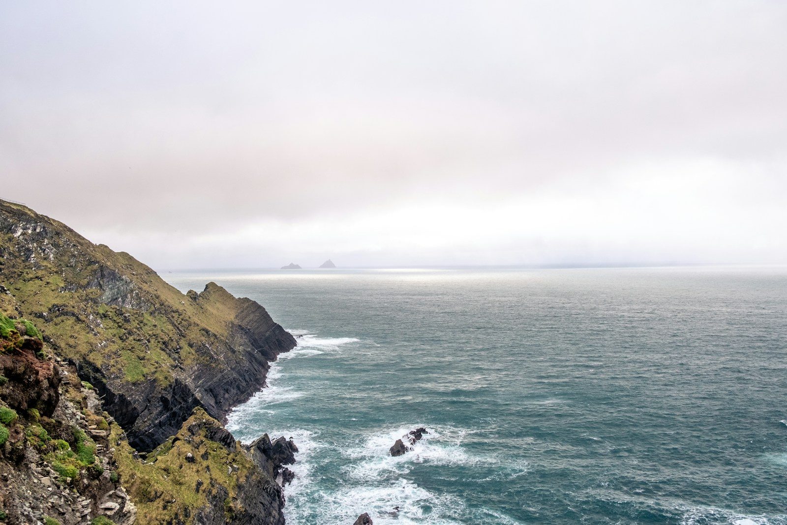 Coastal cliffs and Atlantic water in County Kerry