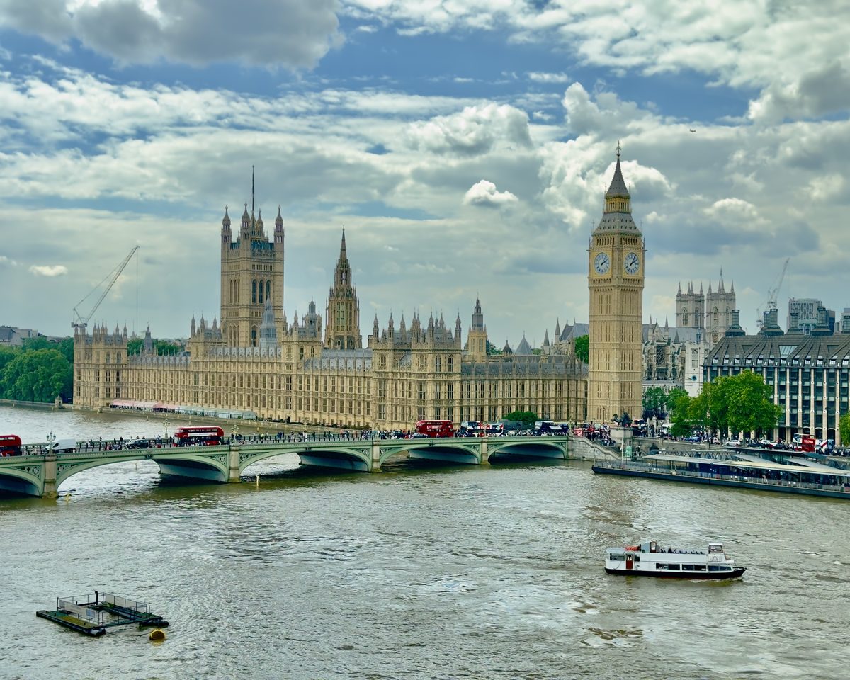 London skyline along the Thames