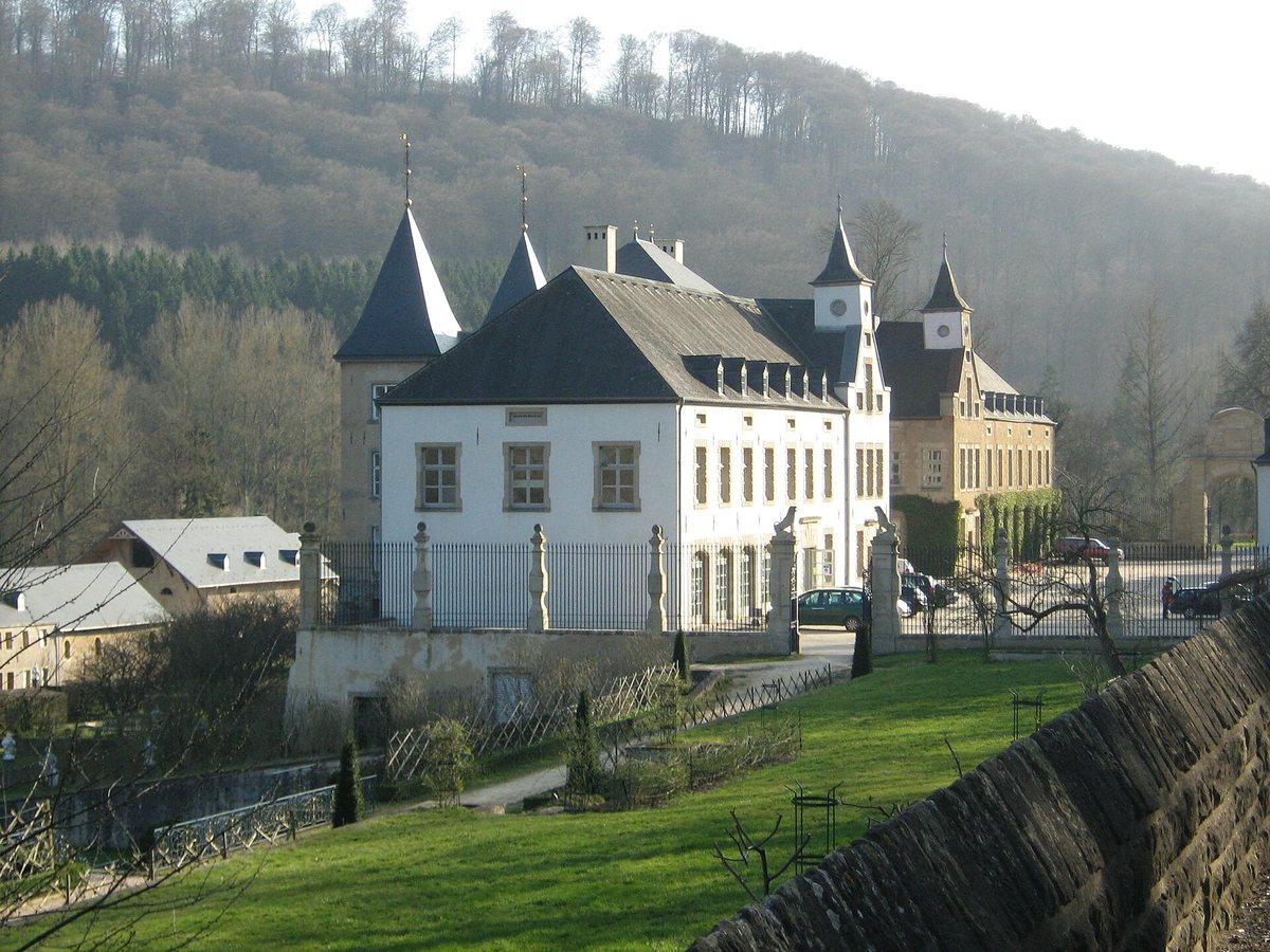 New Castle of Ansembourg in central Luxembourg in the Valley of the Seven Castles