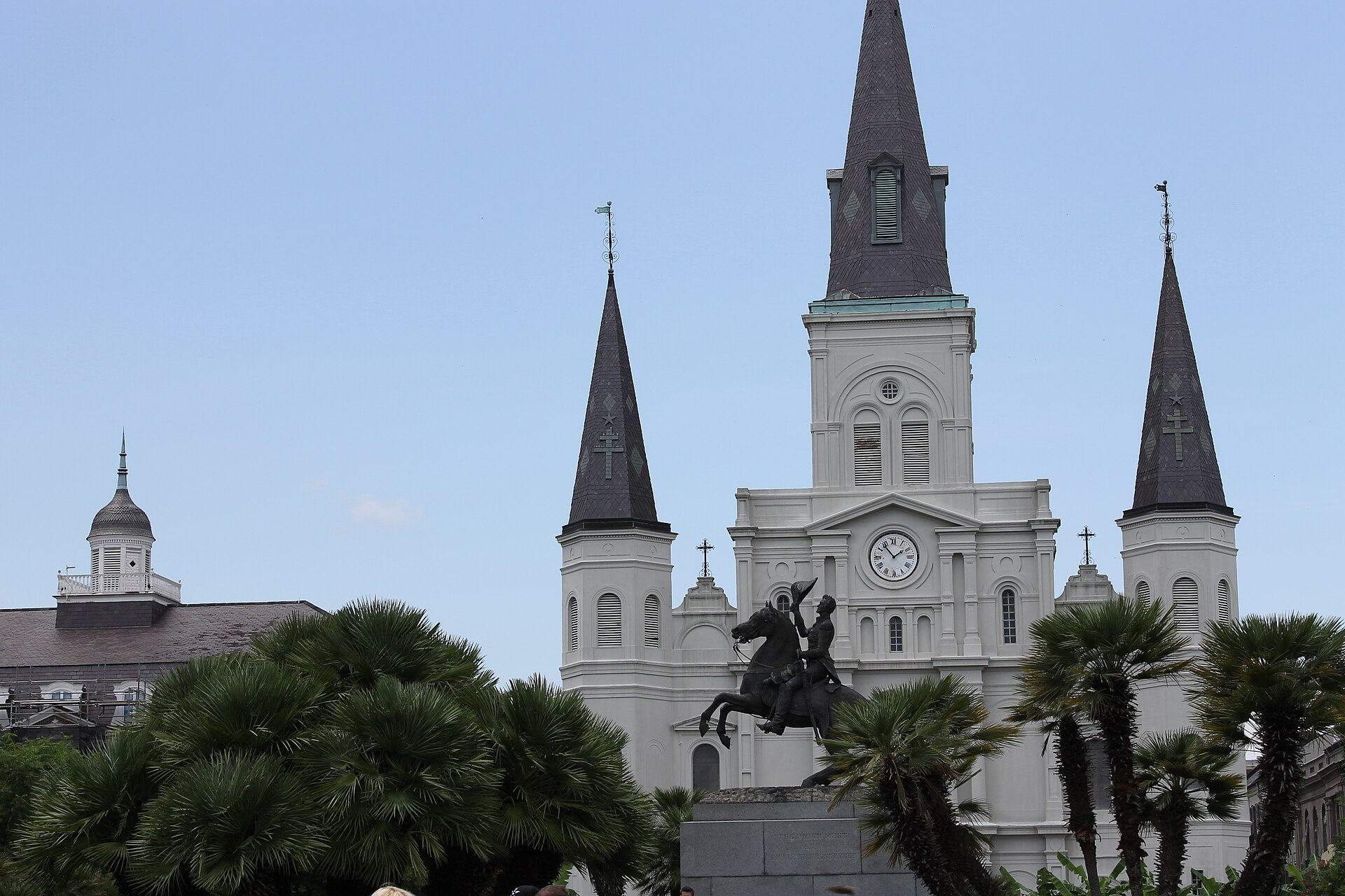 Jackson Square and historic buildings in the New Orleans French Quarter