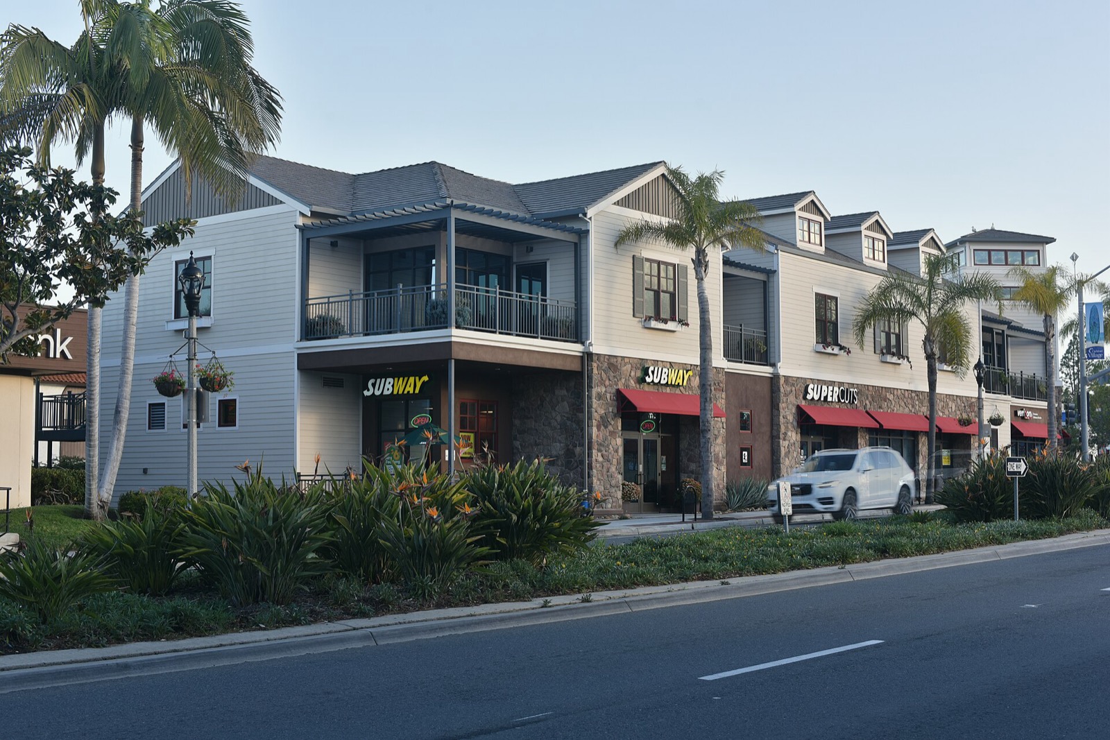 Carlsbad Village Drive and streetscape in coastal North County San Diego