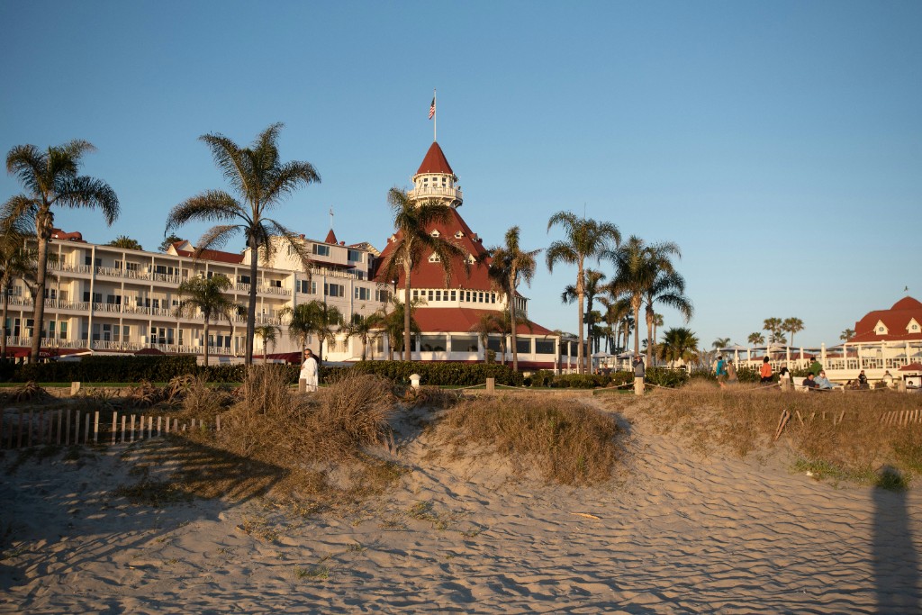 Hotel del Coronado's historic red-roofed beachfront building