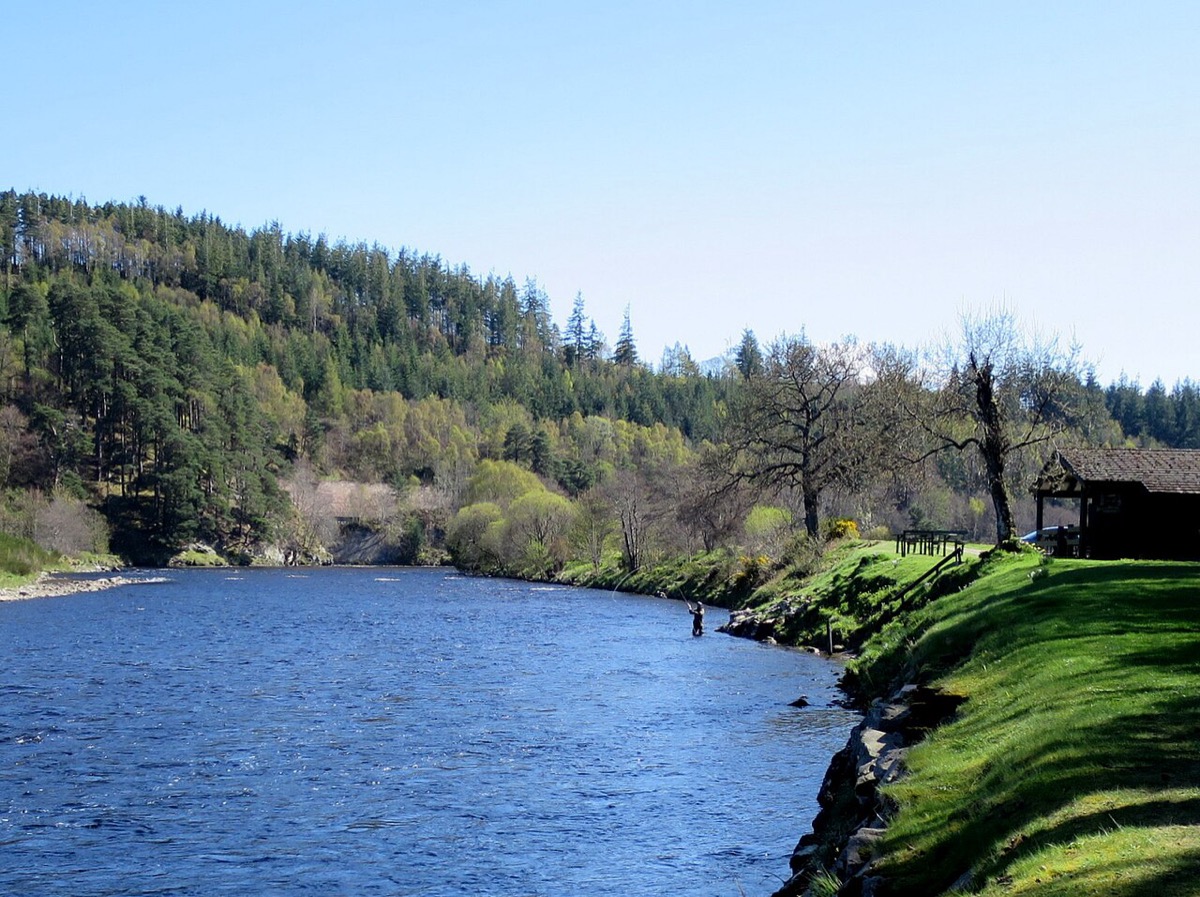 Scenic pool along the River Spey near The Macallan beat in Speyside