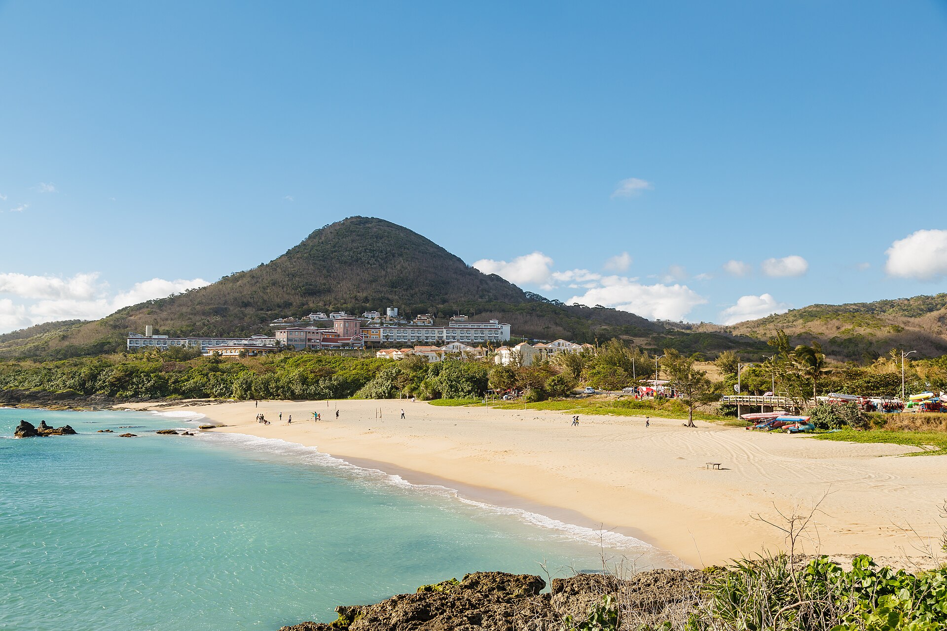 Tropical beach and coastline in Kenting, Hengchun Township, Taiwan