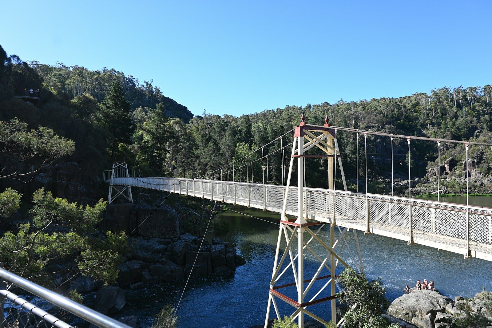 Alexandra Suspension Bridge spanning the South Esk River in Cataract Gorge Reserve